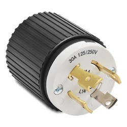[P-07-00040-01] Clavija redonda colgante Leviton 2P-20A/250V L6-20