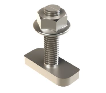 [P-06-00114-01] T-Bolt M8x25 Acero Inoxidable con tuerca para NextRail NXT-TB-M8x25-5